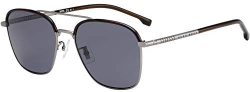 HUGO BOSS Sonnenbrillen BOSS 1106/F/S Ruthenium Black/Grey 58/19/145 Herren