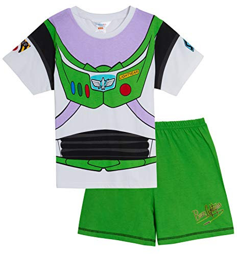 Disney Toy Story Buzz Lightyear - Pigiama corto da bambino, colore: verde, Verde, 5-6 Years