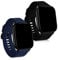 kwmobile Straps Compatible with Huami Amazfit GTS 2 Mini Straps - 2x Replacement Silicone Watch Bands - Smartwatch or Fitness Tracker - Black/Dark Blue