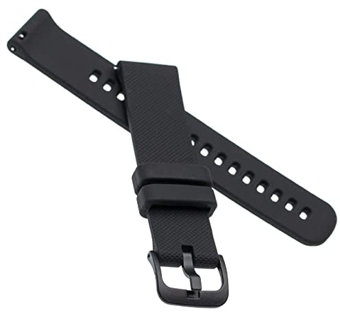 vhbw Ersatz Armband kompatibel mit Garmin Active S, Vivoactive 4s Fitnessuhr, Smartwatch - 10,7 + 8,2 cm Silikon schwarz