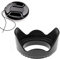 Paraluce a tulipano da 55 mm e copriobiettivo 55 mm, compatibile con Nikon D5600 D5500 D3500 D3400 D7500 Kit fotocamera AF-P DX 18-55mm f/3.5-5.6G VR Lens (1+1 pezzo)