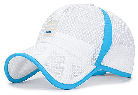 Kinder Basecap Schirmmütze Schnelltrocknend Mesh Kappe Baseball Cap Sonnenhut Junge Mädchen Basketball Sportkappe Einstellbar Baseballmütze Bestickte Sommerhut (Weiß(Full mesh))