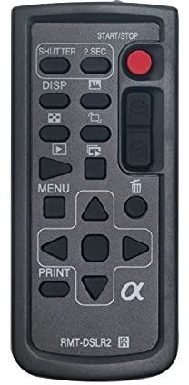 AULCMEET RMT-DSLR2 Ersetzte Fernbedienung Kompatibel mit Sony Smart TV NEX-5A ILCA-99M2 ILCA-77M2 ILCA-77M2M DSLR-A500 DSLR-A500L DSLR-A550 A6400 A9 DSLR-A580 SLT-A33L SLT-A65VL SLT-A77V DSLR-A560