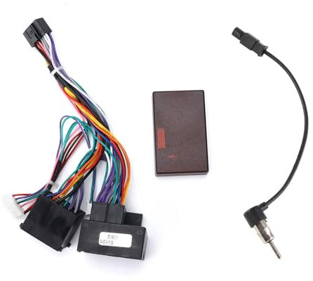 Akozon Audio Kabelbaum, Auto Stromkabel Audio Stereo Kabelbaum Adapter mit Canbus Box Ersatz für F30/F10/X5/E46/E39/E53