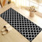 WTHYGB Teppich Läufer Flur Küche 40x60 cm, Modern rutschfest Waschbar Küchenläufer Flurläufer, Lang Polyester Plaid Muster Schwarz-Weiss Teppichläufer für Korridor, Schlafzimmer, Innen Wohnzimmer