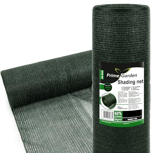Prime Garden® Brise-Vue - Protection Solaire - Vert Brise-Vue - Filet D'ombrage pour Balcon, Jardin, Balustrade, Terrasse, Anti-UV (Valeur d'ombrage 60%, 1,5 m x 5 m = 7,5 m²)