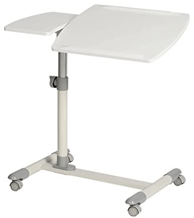 RHXWFDG Höhenverstellbarer Betttisch mit Rädern, rollender Laptop-Tisch, Betttisch, Krankenhaus-Tabletttisch für den Krankenhaus- und Heimgebrauch
