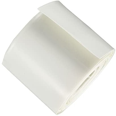 DMiotech 50mm Flat 5m Battery Sleeves PVC Wraps Heat Shrink Tubing for 18650 Battery Pack White