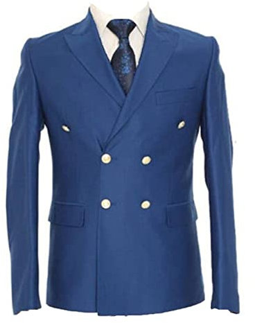 Qrkoda Herren Double Breasted Blazer Formal Business Hochzeit Party Anzug Jacke