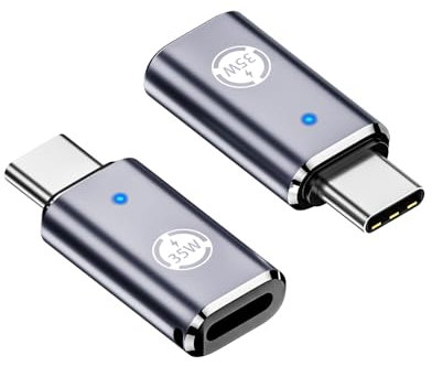 Liaoan USB C Li-ghtn-ing Adapter Support 35 W PD, Pack of 2 for Li-ghtn-ing to USB-C Adapter, Compatible with Phone 15 Series/S-amsung and Other Type-C Devices, for OTG/Data Transfer, Blue