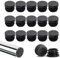 40 pcs Bouchon en Plastique Bouchon 16MM Plastique rond tube d'Embouts de pied de Chaise Protege pied de chaise Convient aux Bouchons de tube de Protection, Bouchons d'Etanchéité, Bouchons de tube