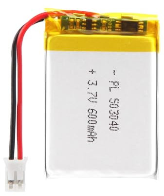 3.7V 600mAh Akku 503040 Lithium-Polymer-Ionen-Lithium-Ionen-Li-Po-Akku mit 2P-PH-Anschluss mit 2.0 mm Rastermaß