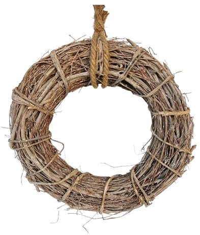 Rattankranz zum Hängen Türkranz 30cm braun Deko Kranz Adventskranz Tischkranz Rebenkranz Weidenkranz