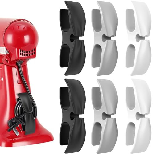 Kabel Organizer für Geräte 6 Stück Kabelaufwickler Selbstklebend Kabelclips Kabelhalter Kabelwickler Kabelführung Kabelverkürzer Kabelaufwicklung für Küchengeräte(NEU)