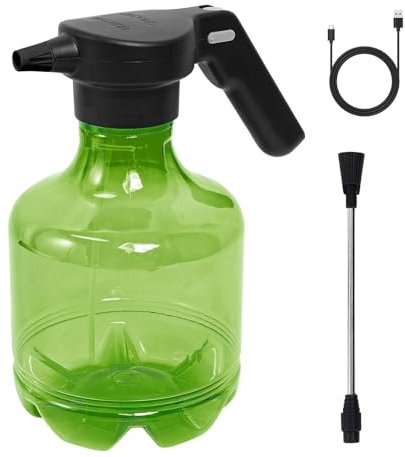 MagiDeal Botella pulverizadora eléctrica de 3L, pulverizador de Niebla, regadera Recargable, pulverizador de Agua para Limpieza Interior y Exterior, Verde
