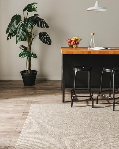 benuta Basic In- & Outdoor Teppich Wohnzimmer Iowa - Taupe 160x230 cm - Boho Jute-Look - Wetterfest für Balkon, Terrasse - Schlafzimmer, Küchenteppich & Wohnzimmerteppich - Strapazierfähig & Robust