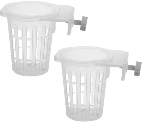 DONGKER 2pcs Hanging Aquarium Plant Holder,Aquarium Planter Cups with Hole for Aquarium Emersed Plants Decorations (Hexagon)