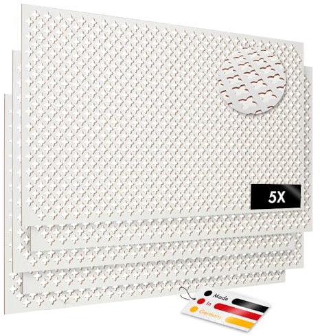 PEGBOARD - SEVILLA Lochwand 122 x 61 x 0,3 cm MDF Holzplatte weiß lackiert - Deutsches Produkt - Heizkörperverkleidung, Türfüllung, Paravent oder Lüftungsgitter - Dekorative Lochplatte [Maxipack]
