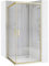 VBChome Duschkabine 80x80cm Gold 190cm 5mm Eckeinstieg Quadrat Duschwand Schiebetür Duschabtrennung Klares Sicherheitsglas Dusche Duschtrennwand