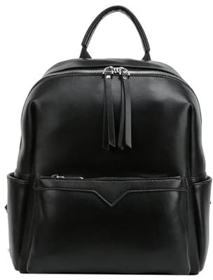 YUEZHAN Rucksäcke Daypacks Einfacher Pu-Mode-Rucksack Mit Großer Kapazität Vielseitiger Rucksack Für Frauen Lässig Schwarz