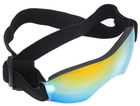 CIYODO Hundesonnenbrille Sommerferien mit UV Schutz und Verstellbarem Riemen stilisch und praktisch Winddichte PC Haustierbrille für Outdoor Aktivitäten