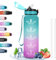 1 Litro, Gimnasio con Pajita, Motivacional, Cantimplora con Marca de Tiempo, Botella Gym, Botella de Agua para Gimnasio, Yoga, Outdoor, Senderismo