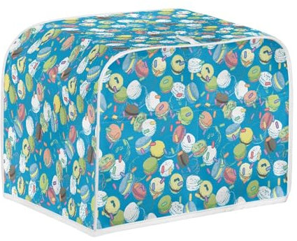 Micoklinlin Cover for 4 Slice Double Slot Toaster with Bag, Cute Toaster Cover for Kitchen, Toaster Accessories, Protective Cover for Most 4 Extra Wide Toast Slots
