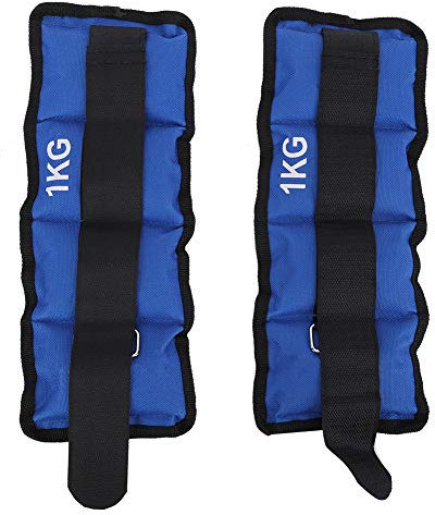 equlup 2 Stück 1 kg Sandsäcke, 30 x 12 cm, verstellbare Knöchelgewichte, Beingewichtsgurte, Gewichte, Trainingsgeräte, Handgelenk-Sandsack für Damen und Herren