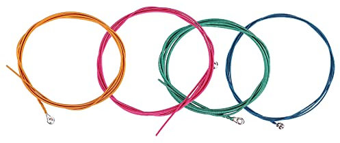 Neon-Basssaiten Piccolo-Basssaiten 12×10×1 1,16 Mm, 1,44 Mm, 2,0 Mm, 2,54 Mm .046-.100 4-saitiges Buntes E-Bass-Saiteninstrument