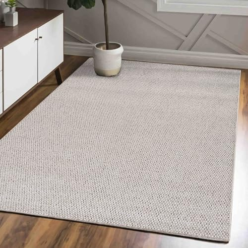 Mazovia Groß Teppich Wohnzimmer 200x300cm Creme Einfarbig Skandinavisch | Teppich für Schlafzimmer Büro Esszimmer Eingangsbereich Beige Weich Pflegeleicht Tierfreundlich Kurzflor Minimalistisch