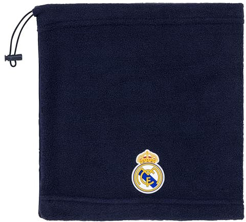 Real Madrid - Funda para cuello polar (colección oficial, talla de hombre ajustable), azul, Talla única