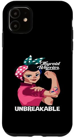 Hülle für iPhone 11 Warrior Unbreakable Ribbon Fighter Schilddrüsenkrebs Bewusstsein