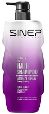 SINEP Professionelles Keratin- und Biotin-Shampoo, 1000 ml, für geschädigtes Haar, Stärkung, Glanz, gesundes Wachstum