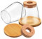 OFFSCH Mysoda Glasflasche 2er Set Pflanzen Terrarium Hydroponik Vase 330ml Mit Korkverschluss Und Bambusuntersetzer Pflanzgefäß Für Indoor Deko Und Pflanzenvermehrung Vorratsglas