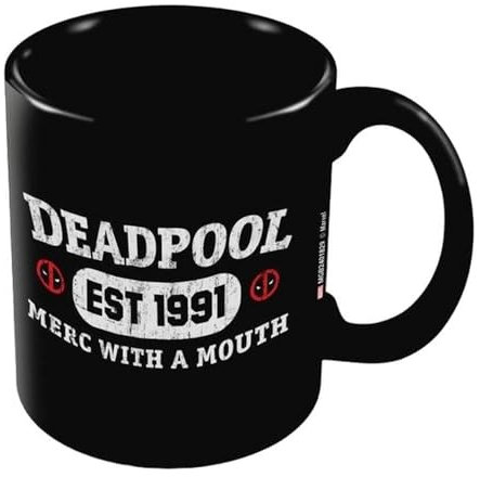Pyramid International Deadpool (MERC with A Mouth) Black 11Oz Mug - 10Oz / 315Ml Ceramic Mug - One Size
