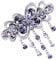 Veemoon Chic Rhinestone Hairpin Purple Hair Clips Lilac Spring Hair Clip for Girls