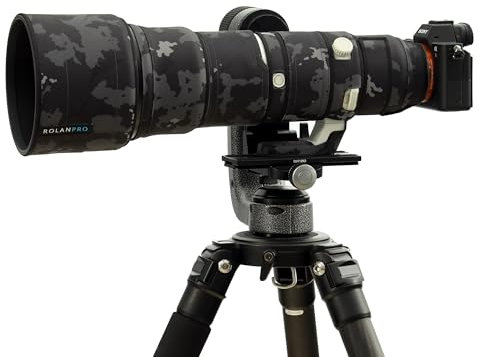 Rolanpro Waterproof Lens Cover for Sony FE 400-800mm f/6.3-8 G OSS Camouflage Rain Cover-#18 Black Camouflage Waterproof