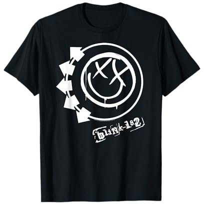 Blink 182 Smile Rock Music Band by Rock Off T-Shirt