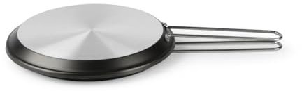 Excelsa Amica Bratpfanne, antihaftbeschichtet, 24 cm, Griff aus Edelstahl, Grau Metallic