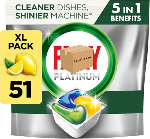 Faiiry Platinum All in One Dishwasher Tablets - Lemon 51 Pack 760g