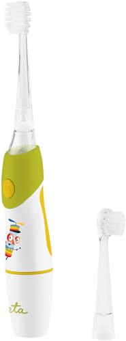 ETA Sonetic Kinder Schallzahnbürste mit Licht I Sonic MOVE+ Technologie I microBUBBLES I 2 Aufsätze (0–4 & 5–10 Jahre) I Timer I wasserfest I Grün