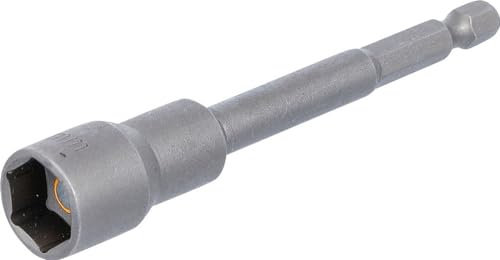 BGS 2769 | Steckschlüssel-Einsatz Sechskant, extra lang | für Bohrmaschinen | Antrieb Außensechskant 6,3 mm (1/4) | SW 13 mm