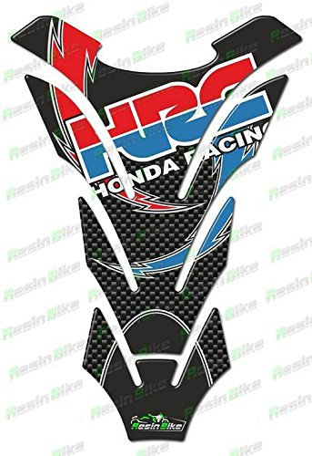 PARASERBATOIO ADESIVI 3D HRC CARBONIO PROTEZIONE SERBATOIO per MOTO HONDA RACING