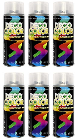 Fahrzeugteile Hoffmann 6er Sparpack DC Lackspray glänzend 400ml nach RAL freie Farbauswahl (6 Dosen in klarlack glanz)