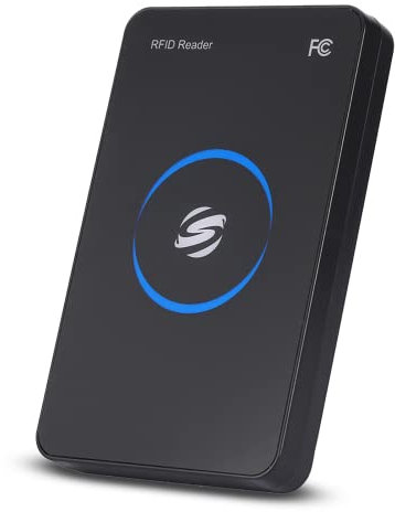Zunate Kartenlesegerät, RFID Kartenleser Smart IC USB Kontaktlos Card Reader aus Acrylplatte, unterstützt 13,56 MHz,am meisten benutzt für RFID-Radiofrequenz-Identifikationssystem und -Projekt