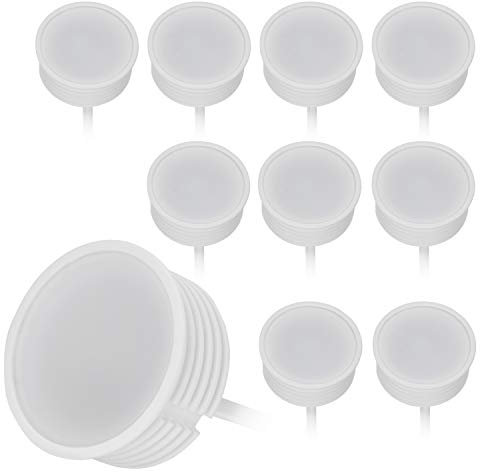 HCFEI 10x LED Modul flach Dimmbar 230V 5W für Einbaustrahler MR16 Neutralweiß 4000K Ersatz GU10 Ø 50mm Einbauramen Leuchtmittel