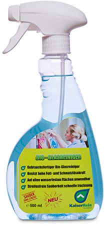 KaiserRein Bio Glasreiniger 500 ml Fensterreiniger Spray für Auto, Haushalt Oberflächen