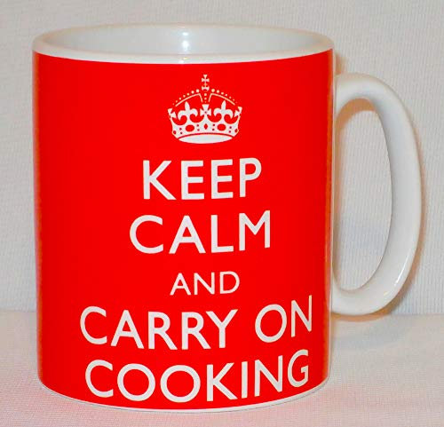 Keep Calm And Carry On Cooking Ceramic Mug Funny Novelty Gift