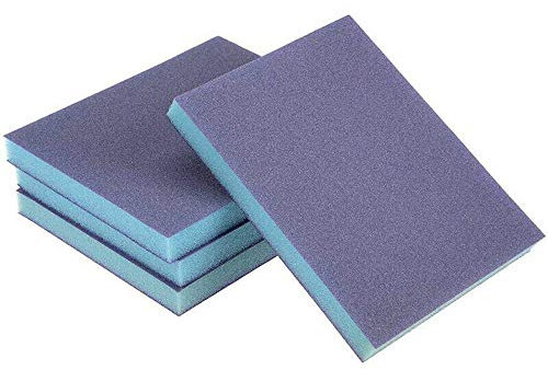 4 Pcs Éponge de ponçage Ponçage humide et sec Éponge abrasive Bloc de papier abrasif grain 120
