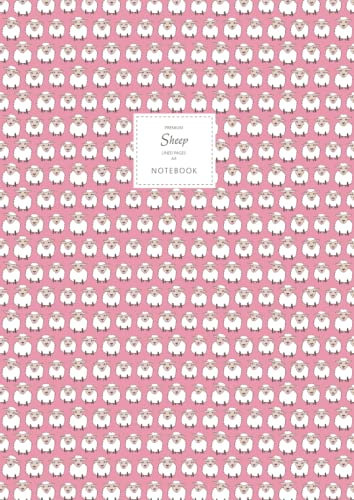 Sheep Notebook - Lined Pages - A4 - Premium: (Pink Edition) Fun notebook 192 lined pages (A4 / 8.27x11.69 inches / 21x29.7cm)
